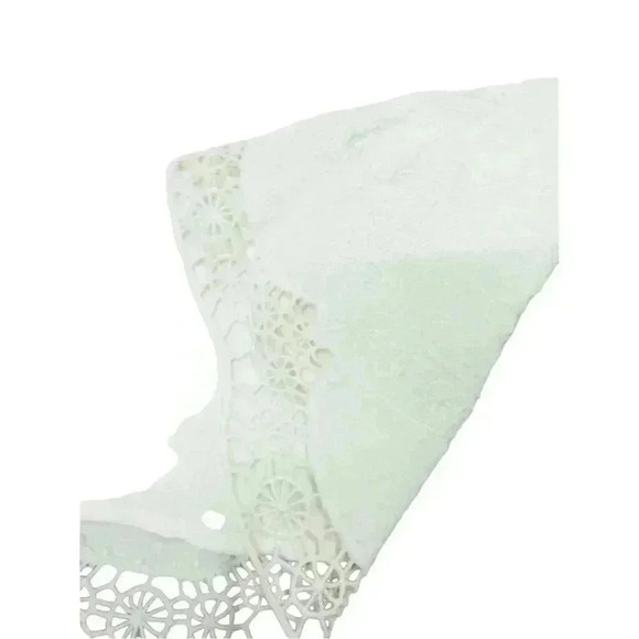 ASTR The Label Women's XS Ivory Lace Trimmed Halterneck Tank Top - Picture 2 of 7